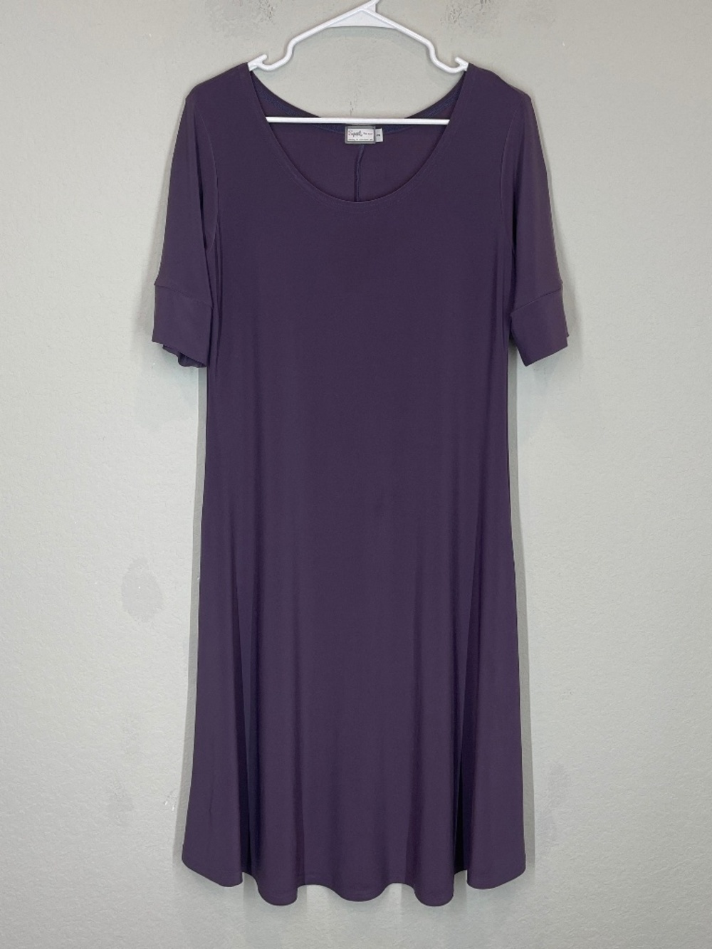 Sympli The Best Dress Womens 8 Purple Fit Flare Short Sleeve Stretch Canada
